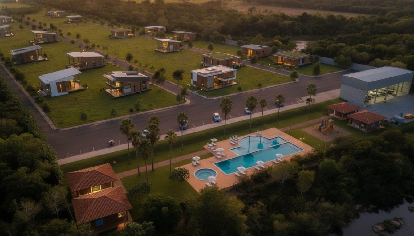 Vista do píer para o Rio Cuiabá no GreenLife Eco Resort Residence